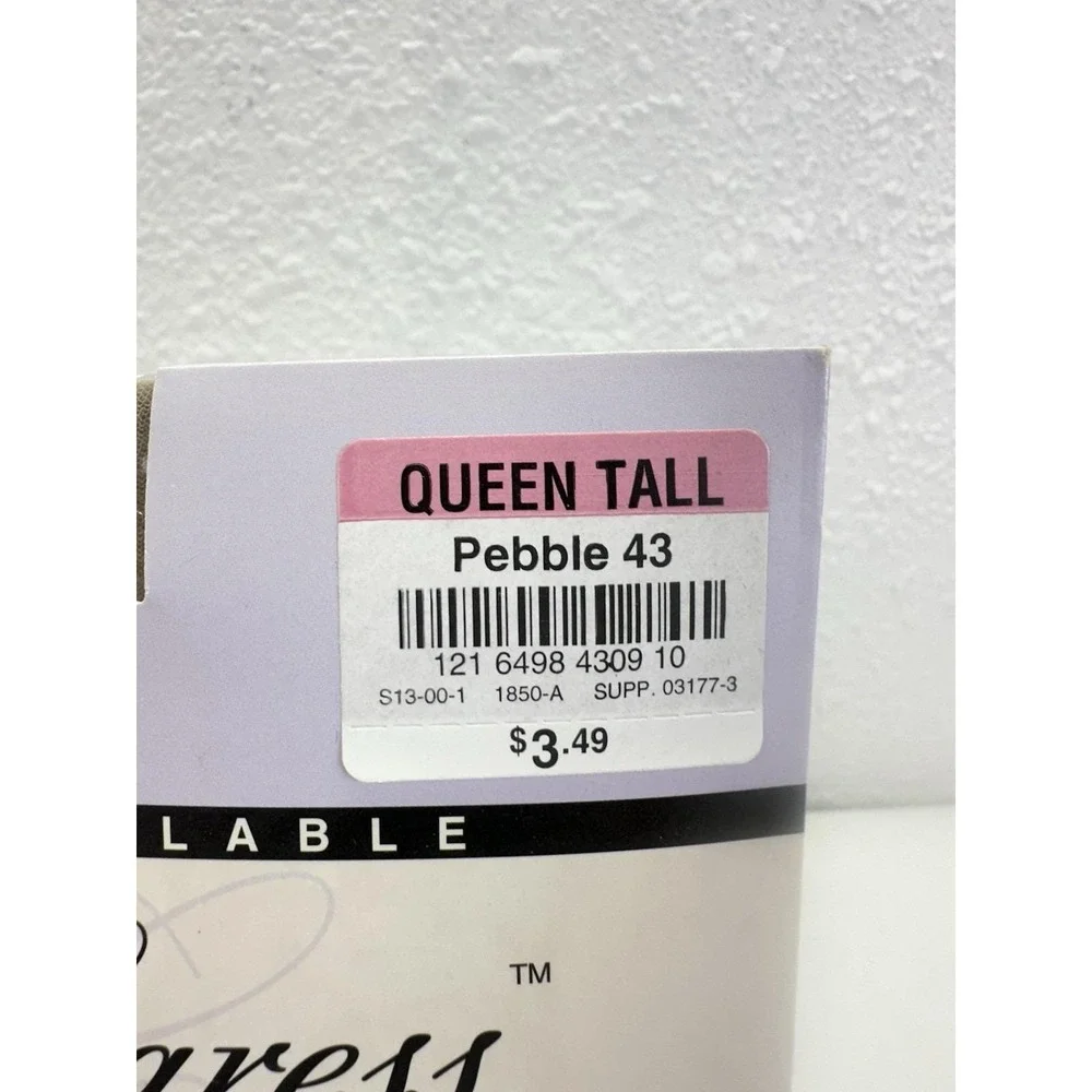 Sheer Caress JC Penney Sheer Support Pantyhose Pebble QUEEN TALL Worthington